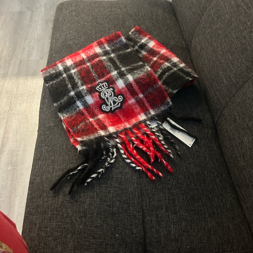 Ralph Lauren Red and Black Plaid Scarf